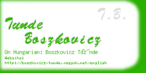 tunde boszkovicz business card